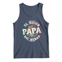 Mexican Dad Tank Top El Mejor Papá del Mundo Mexico Flag Eagle