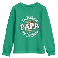 Mexican Dad Youth Sweatshirt El Mejor Papá del Mundo Mexico Flag Eagle