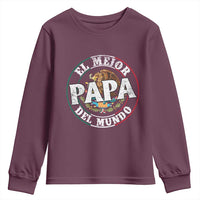 Mexican Dad Youth Sweatshirt El Mejor Papá del Mundo Mexico Flag Eagle