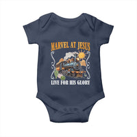 Summer VBS 2025 Baby Onesie Marvel at Jesus Live for His Glory Christian Bible Camp