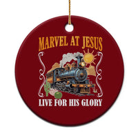 Summer VBS 2025 Ceramic Ornament Marvel at Jesus Live for His Glory Christian Bible Camp - Wonder Print Shop