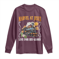 Summer VBS 2025 Long Sleeve Shirt Marvel at Jesus Live for His Glory Christian Bible Camp