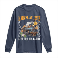 Summer VBS 2025 Long Sleeve Shirt Marvel at Jesus Live for His Glory Christian Bible Camp
