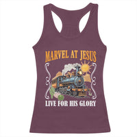 Summer VBS 2025 Racerback Tank Top Marvel at Jesus Live for His Glory Christian Bible Camp