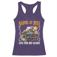 Summer VBS 2025 Racerback Tank Top Marvel at Jesus Live for His Glory Christian Bible Camp