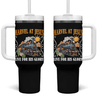 Summer VBS 2025 Tumbler With Handle Marvel at Jesus Live for His Glory Christian Bible Camp