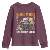 Summer VBS 2025 Youth Sweatshirt Marvel at Jesus Live for His Glory Christian Bible Camp