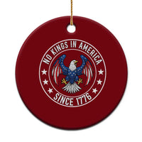 No Kings in America Patriotic Eagle Ceramic Ornament Since 1776 4th of July USA Independence Day - Wonder Print Shop