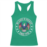 No Kings in America Patriotic Eagle Racerback Tank Top Since 1776 4th of July USA Independence Day