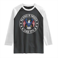 No Kings in America Patriotic Eagle Raglan Shirt Since 1776 4th of July USA Independence Day