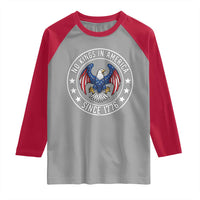 No Kings in America Patriotic Eagle Raglan Shirt Since 1776 4th of July USA Independence Day