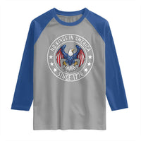 No Kings in America Patriotic Eagle Raglan Shirt Since 1776 4th of July USA Independence Day