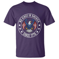 No Kings in America Patriotic Eagle T Shirt Since 1776 4th of July USA Independence Day