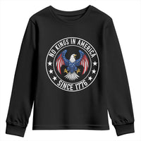 No Kings in America Patriotic Eagle Youth Sweatshirt Since 1776 4th of July USA Independence Day