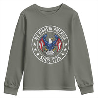 No Kings in America Patriotic Eagle Youth Sweatshirt Since 1776 4th of July USA Independence Day