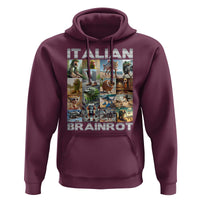 Funny Italian Brainrot Meme Art Hoodie Surreal Humor Pop Culture Collage