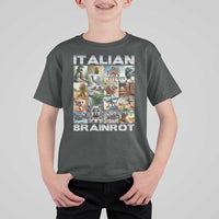 Funny Italian Brainrot Meme Art T Shirt For Kid Surreal Humor Pop Culture Collage