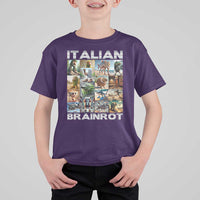 Funny Italian Brainrot Meme Art T Shirt For Kid Surreal Humor Pop Culture Collage