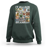 Funny Italian Brainrot Meme Art Sweatshirt Surreal Humor Pop Culture Collage