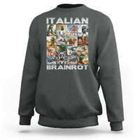 Funny Italian Brainrot Meme Art Sweatshirt Surreal Humor Pop Culture Collage