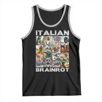Funny Italian Brainrot Meme Art Tank Top Surreal Humor Pop Culture Collage