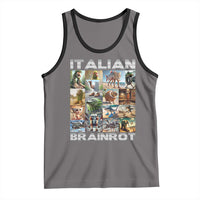 Funny Italian Brainrot Meme Art Tank Top Surreal Humor Pop Culture Collage