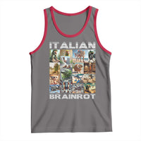 Funny Italian Brainrot Meme Art Tank Top Surreal Humor Pop Culture Collage
