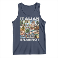 Funny Italian Brainrot Meme Art Tank Top Surreal Humor Pop Culture Collage
