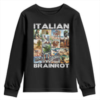 Funny Italian Brainrot Meme Art Youth Sweatshirt Surreal Humor Pop Culture Collage
