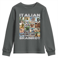Funny Italian Brainrot Meme Art Youth Sweatshirt Surreal Humor Pop Culture Collage