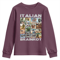 Funny Italian Brainrot Meme Art Youth Sweatshirt Surreal Humor Pop Culture Collage