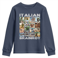 Funny Italian Brainrot Meme Art Youth Sweatshirt Surreal Humor Pop Culture Collage