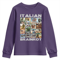 Funny Italian Brainrot Meme Art Youth Sweatshirt Surreal Humor Pop Culture Collage