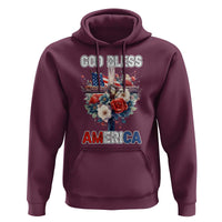 God Bless America Hoodie US Flag Christian Cross Religious Faith - Wonder Print Shop