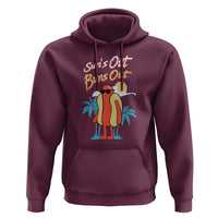 Summer Vibe Hoodie Sun's Out Buns Out Funny Hotdog BBQ Party - Wonder Print Shop