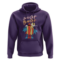 Summer Vibe Hoodie Sun's Out Buns Out Funny Hotdog BBQ Party - Wonder Print Shop