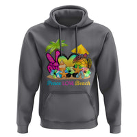 Tropical Summer Vibe Hoodie Peace Love Beach - Wonder Print Shop