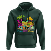 Tropical Summer Vibe Hoodie Peace Love Beach - Wonder Print Shop