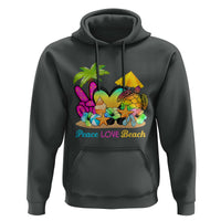 Tropical Summer Vibe Hoodie Peace Love Beach - Wonder Print Shop