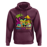 Tropical Summer Vibe Hoodie Peace Love Beach - Wonder Print Shop
