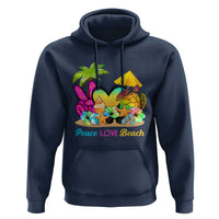 Tropical Summer Vibe Hoodie Peace Love Beach - Wonder Print Shop