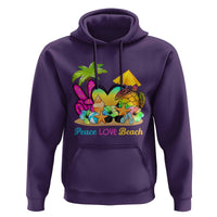 Tropical Summer Vibe Hoodie Peace Love Beach - Wonder Print Shop