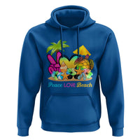 Tropical Summer Vibe Hoodie Peace Love Beach - Wonder Print Shop
