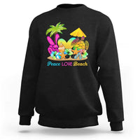 Tropical Summer Vibe Sweatshirt Peace Love Beach - Wonder Print Shop