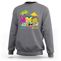 Tropical Summer Vibe Sweatshirt Peace Love Beach - Wonder Print Shop