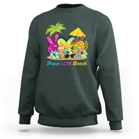 Tropical Summer Vibe Sweatshirt Peace Love Beach - Wonder Print Shop
