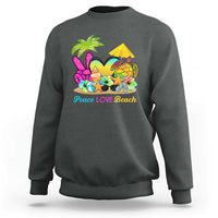 Tropical Summer Vibe Sweatshirt Peace Love Beach - Wonder Print Shop