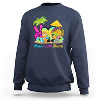 Tropical Summer Vibe Sweatshirt Peace Love Beach - Wonder Print Shop