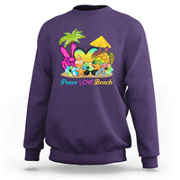 Tropical Summer Vibe Sweatshirt Peace Love Beach - Wonder Print Shop