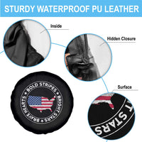 US Pride 4th of July Spare Tire Cover Bold Stripes Bright Stars Brave Hearts American Patriotic